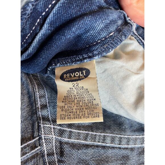 REVOLT High Rise Bootcut Jeans With Red Stripe Size 22 Vintage - Picture 5 of 6